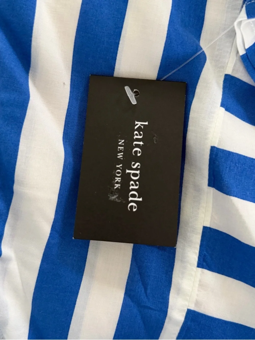 NWT Kate Spade New‎ York Blue White Striped Caftan Resortwear Cover Up